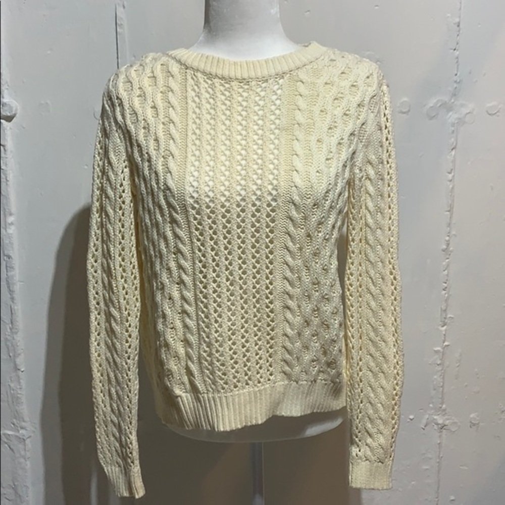 Bethany Mota Open back Cable knit sweater